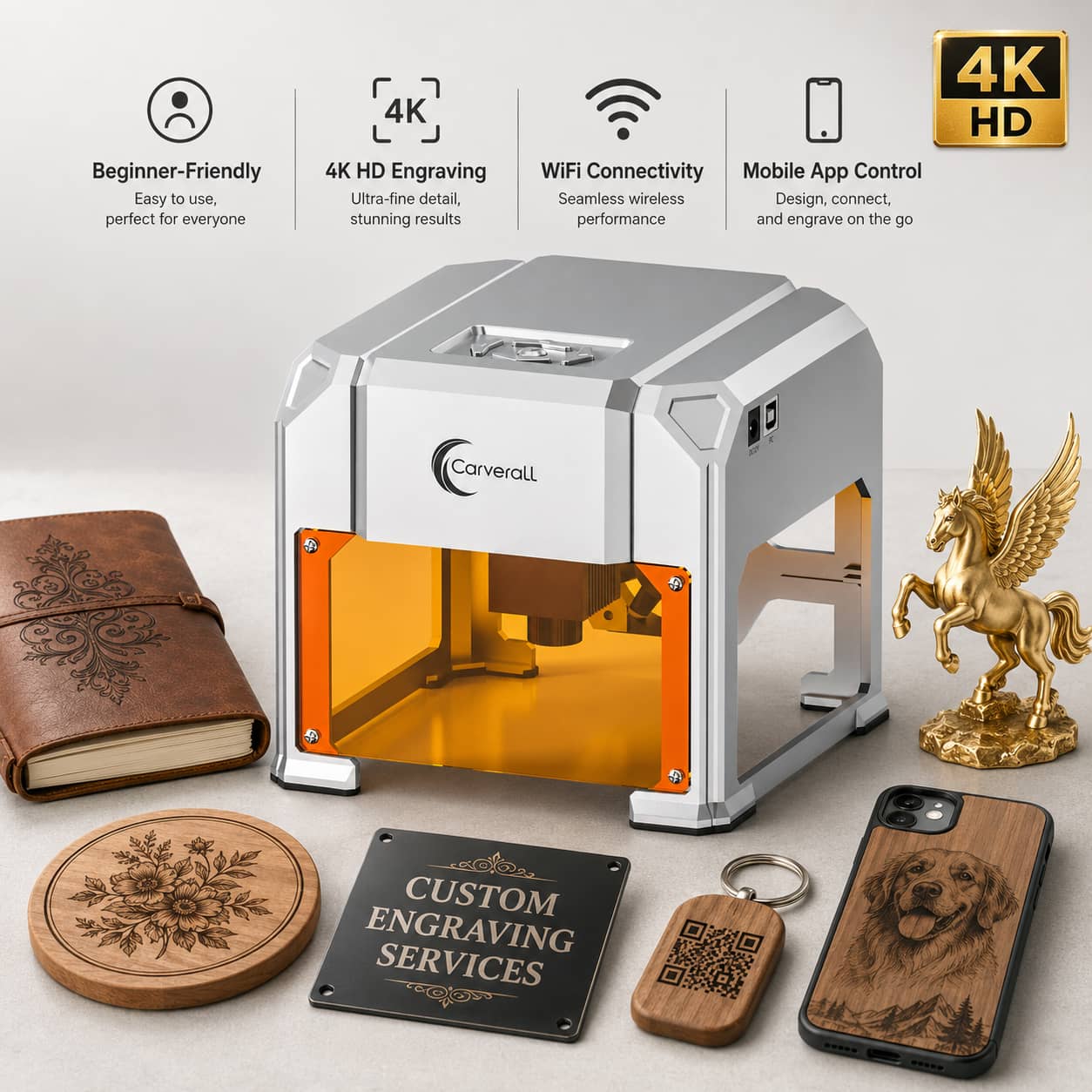 Tools For Metal Workshop - Carverall Laser Engraver Machine, K4 3W,
