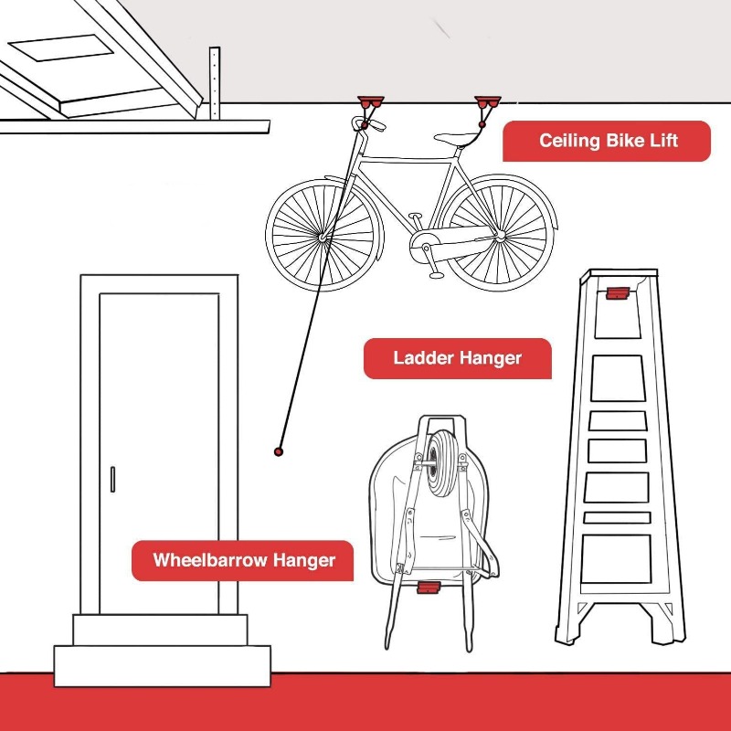 Heavy Duty Ladder Hooks - Wall - Workshop Tools On Wall ulasan dan harga
