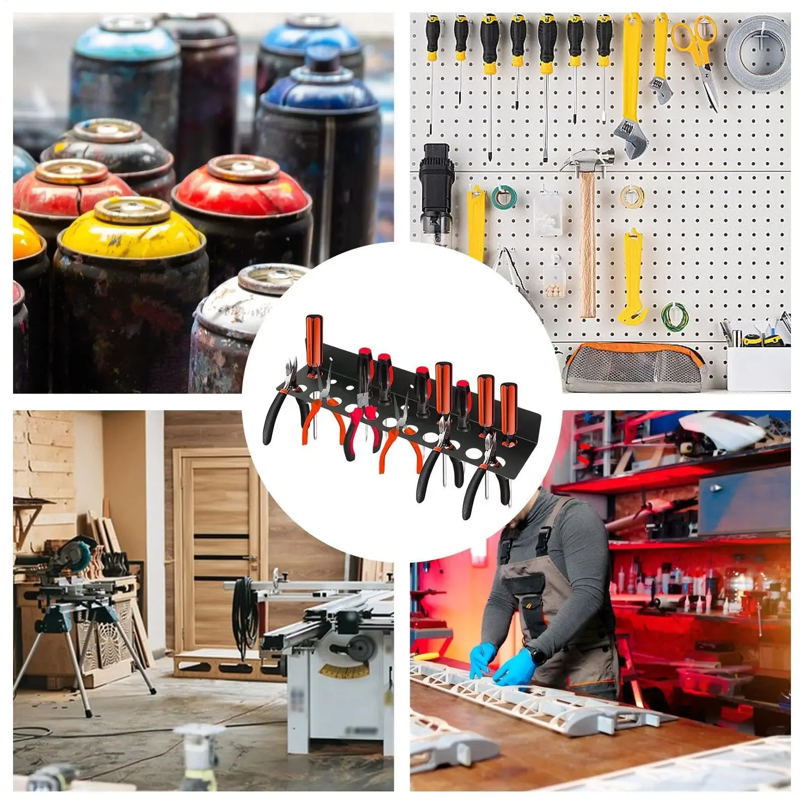 Screwdriver Tool Organizer Hol - Workshop Tools Shelf ulasan dan harga
