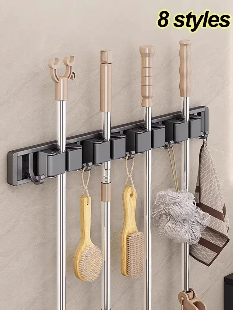 Mop and Broom Organizer Mop Ho - Workshop Tools On Wall ulasan dan harga