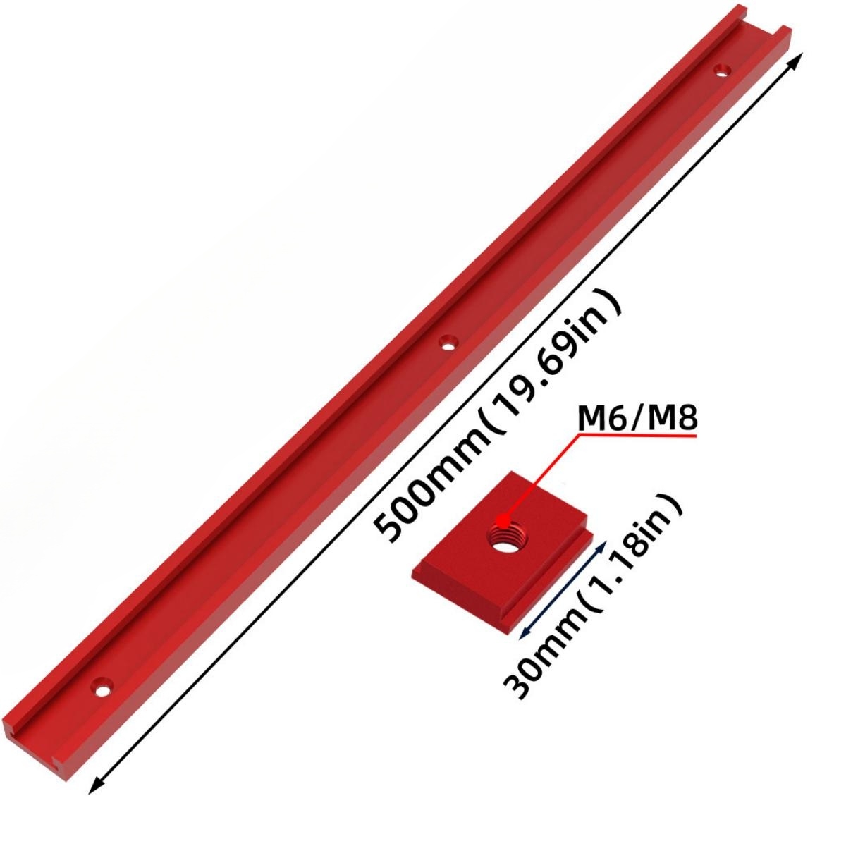 T30 Track 50cm Aluminium T-Sli - Router Table Insert ulasan dan harga