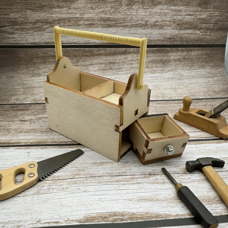 Hot 1/12 Dollhouse Mini Wooden - Workshop Tools Toy ulasan dan harga