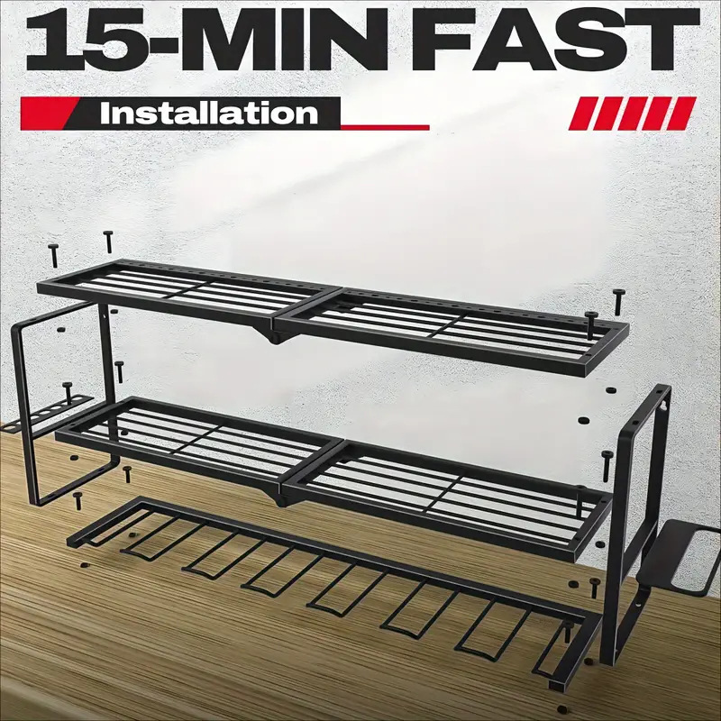 Multifunctional Wall Tool Stor - Workshop Tools Shelf ulasan dan harga